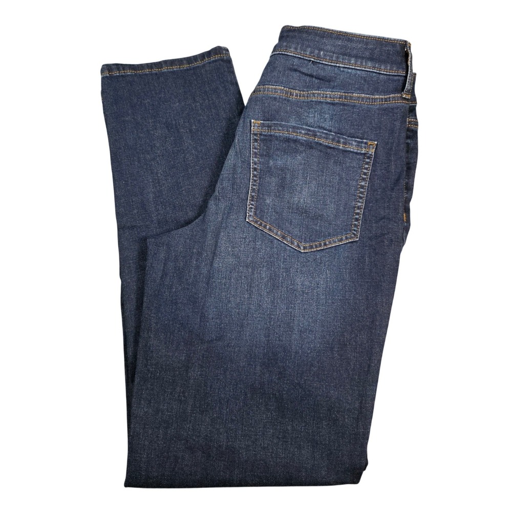 Croft & Barrow Womens Straight Leg Jeans Dark Wash Blue Denim Size 8
